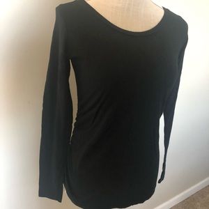 Liz Lange Maternity- Black Long Sleeve Maternity Top, Size Small